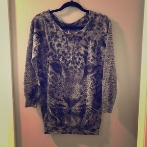 Animal print sweater